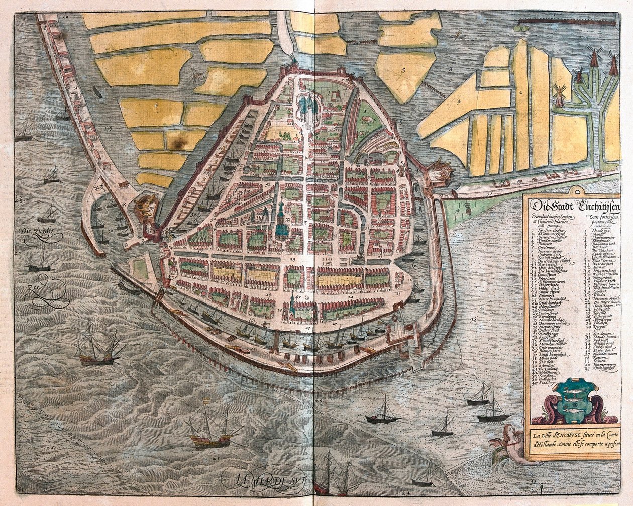 Enkhuizen, Holandia (Grawerowanie autorstwa Franz Hogenberg