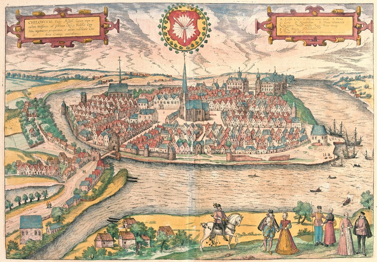 Kilonia, Niemcy (grawerowanie autorstwa Franz Hogenberg