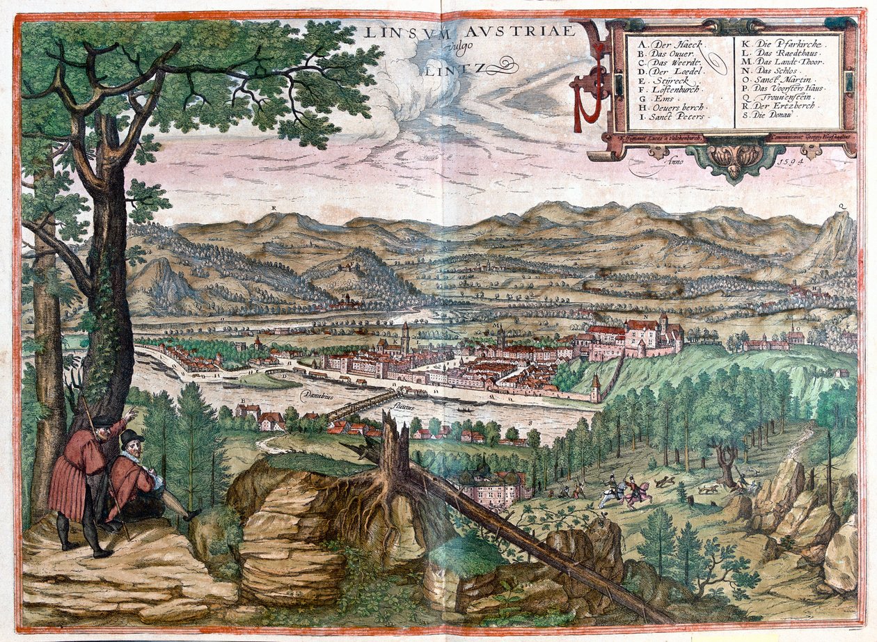 Linz, Austria autorstwa Franz Hogenberg
