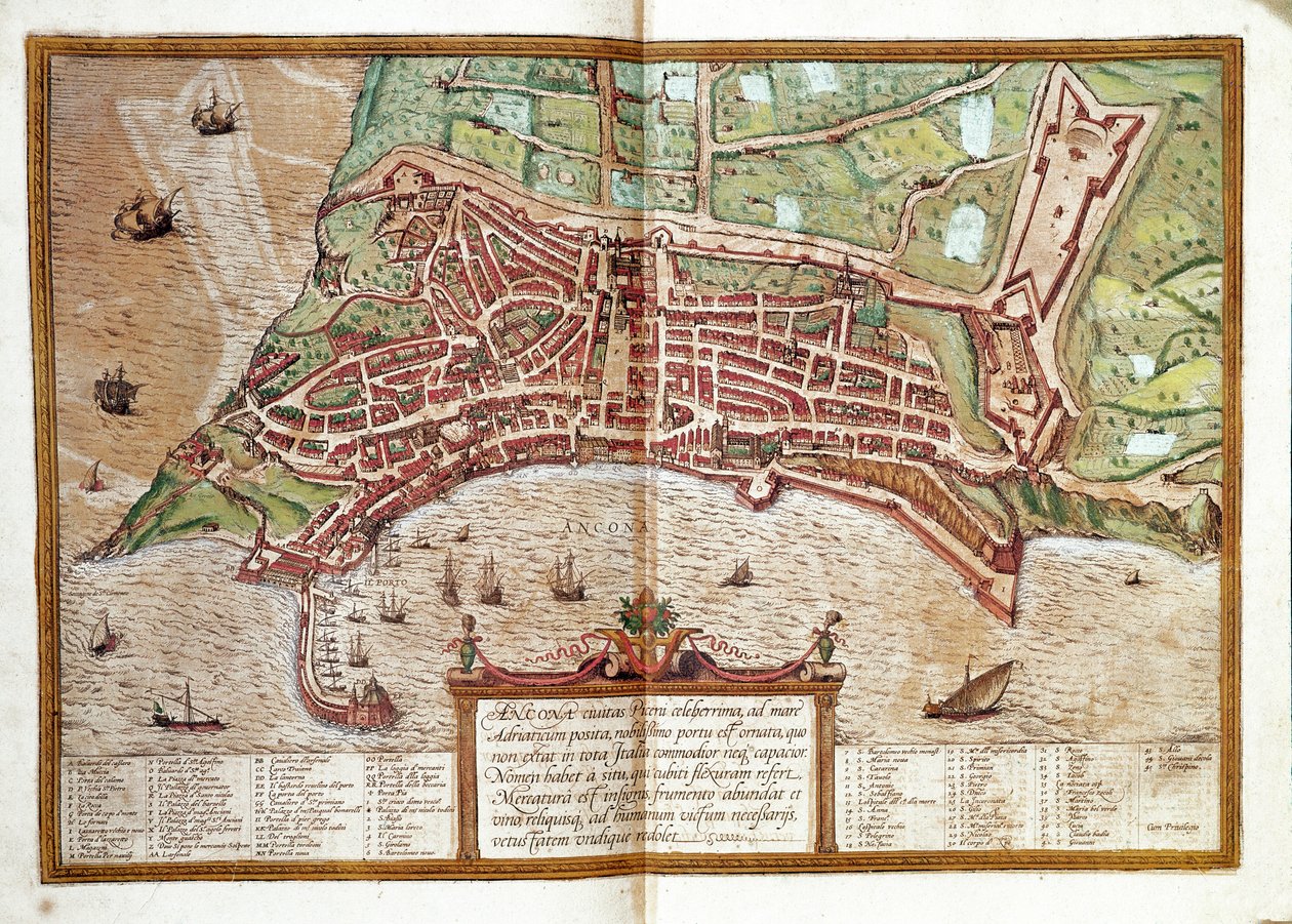 Mapa Ankony (grawerowanie autorstwa Franz Hogenberg