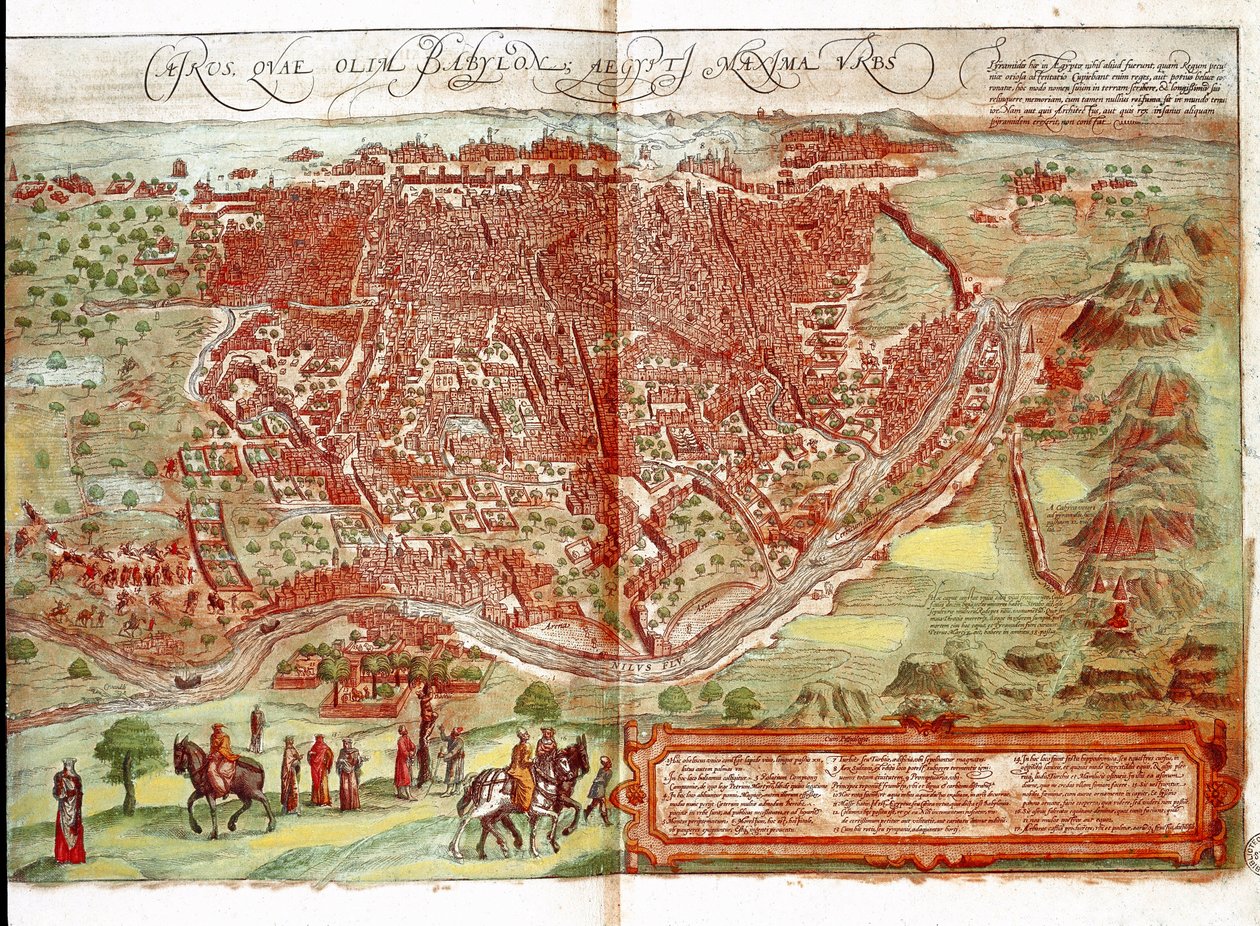 Mapa Kairu (grawerowanie autorstwa Franz Hogenberg
