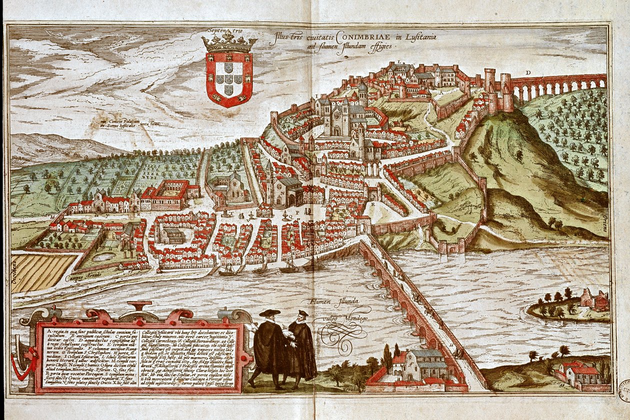 Mapa Coimbry (grawerowanie autorstwa Franz Hogenberg