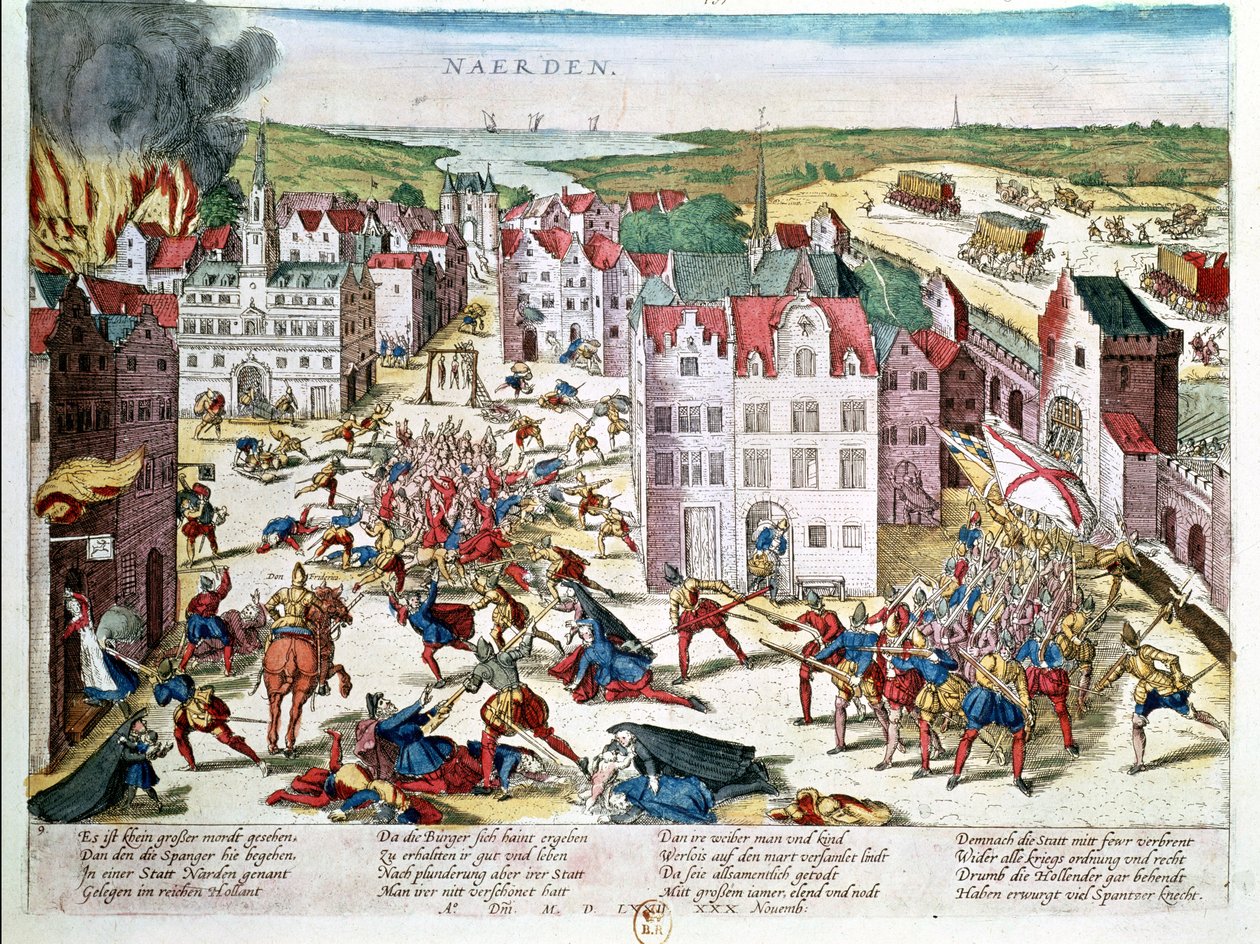 Masakra we Flandrii za rządów Fernando Alvareza de Toledo (1508-82) księcia Alby, 30 listopada 1572 autorstwa Franz Hogenberg