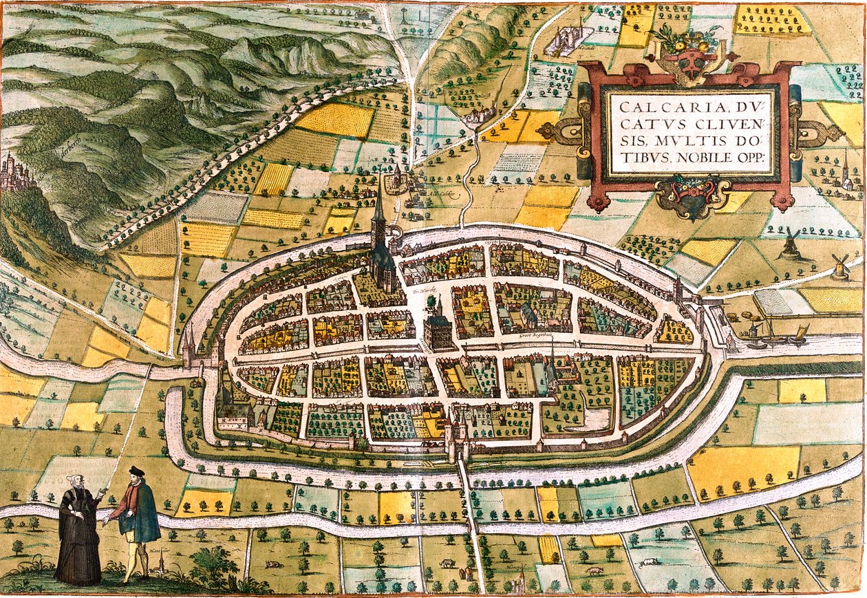 Plan Kalkar (Calcaria), Niemcy (akwaforta) autorstwa Franz Hogenberg
