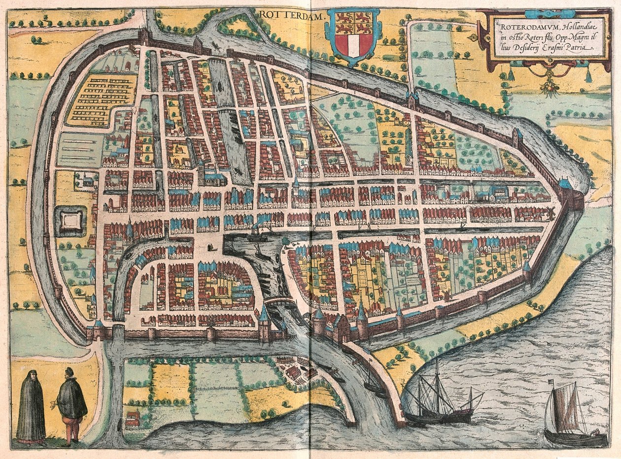 Rotterdam, Holandia (grawerowanie autorstwa Franz Hogenberg