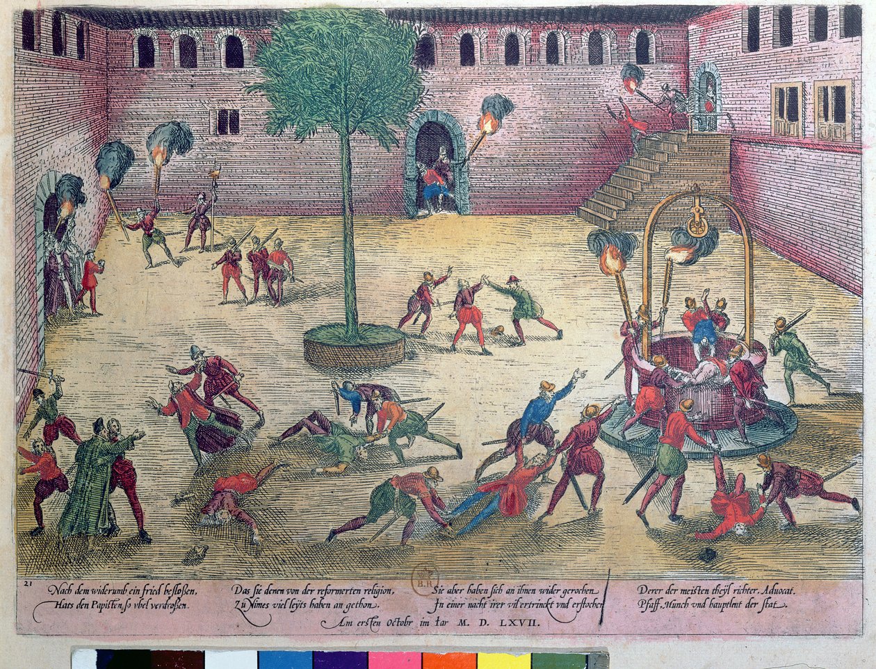 „Michelade” w Nimes 29 i 30 września 1567 r. autorstwa Franz Hogenberg