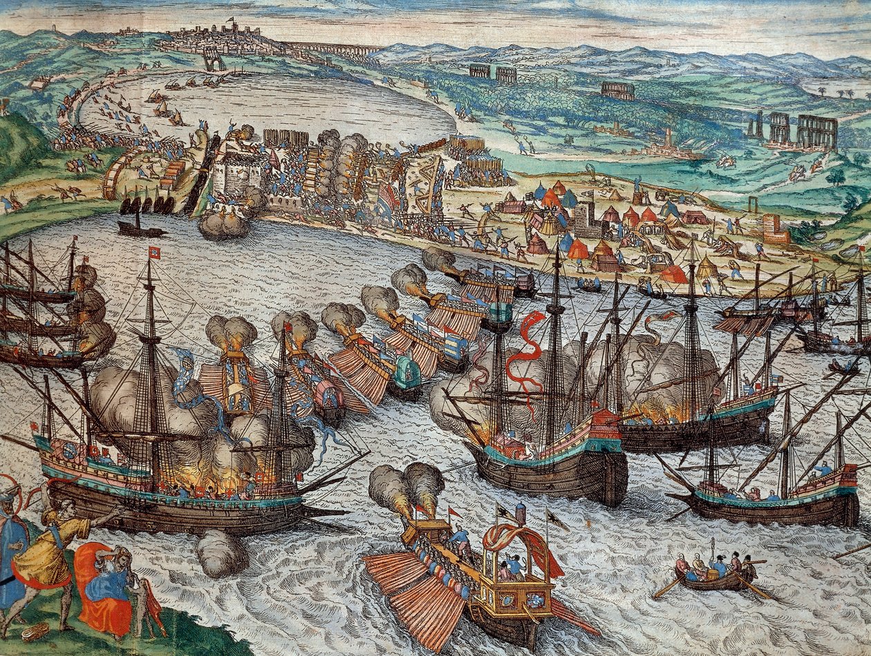 Zdobycie La Goulette i Tunisu przez Karola V autorstwa Franz Hogenberg
