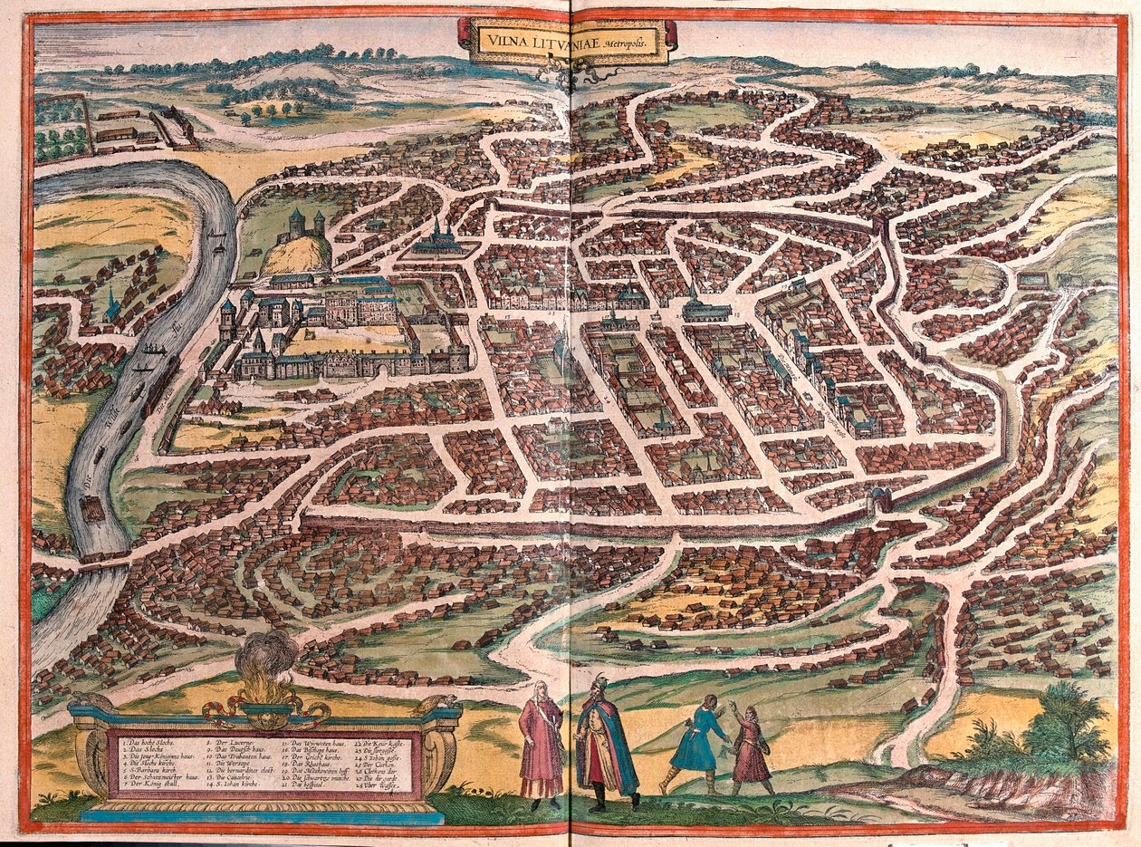 Wilno, Litwa (rycina autorstwa Franz Hogenberg