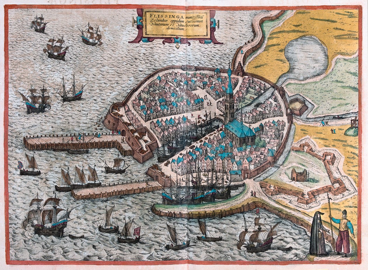 Vlissingen, Holandia (Grawerowanie autorstwa Franz Hogenberg