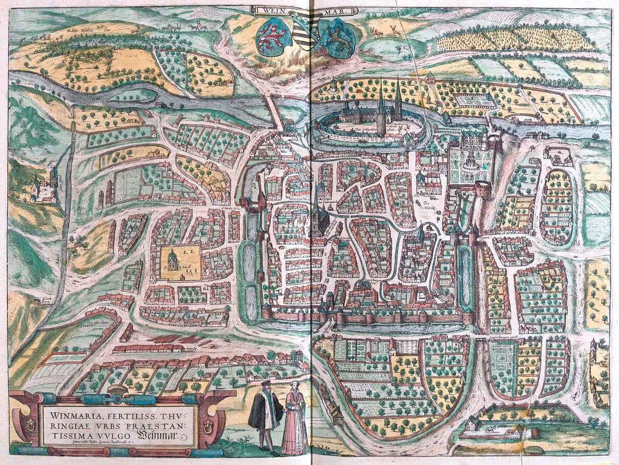 Weimar, Niemcy (Grawerowanie autorstwa Franz Hogenberg