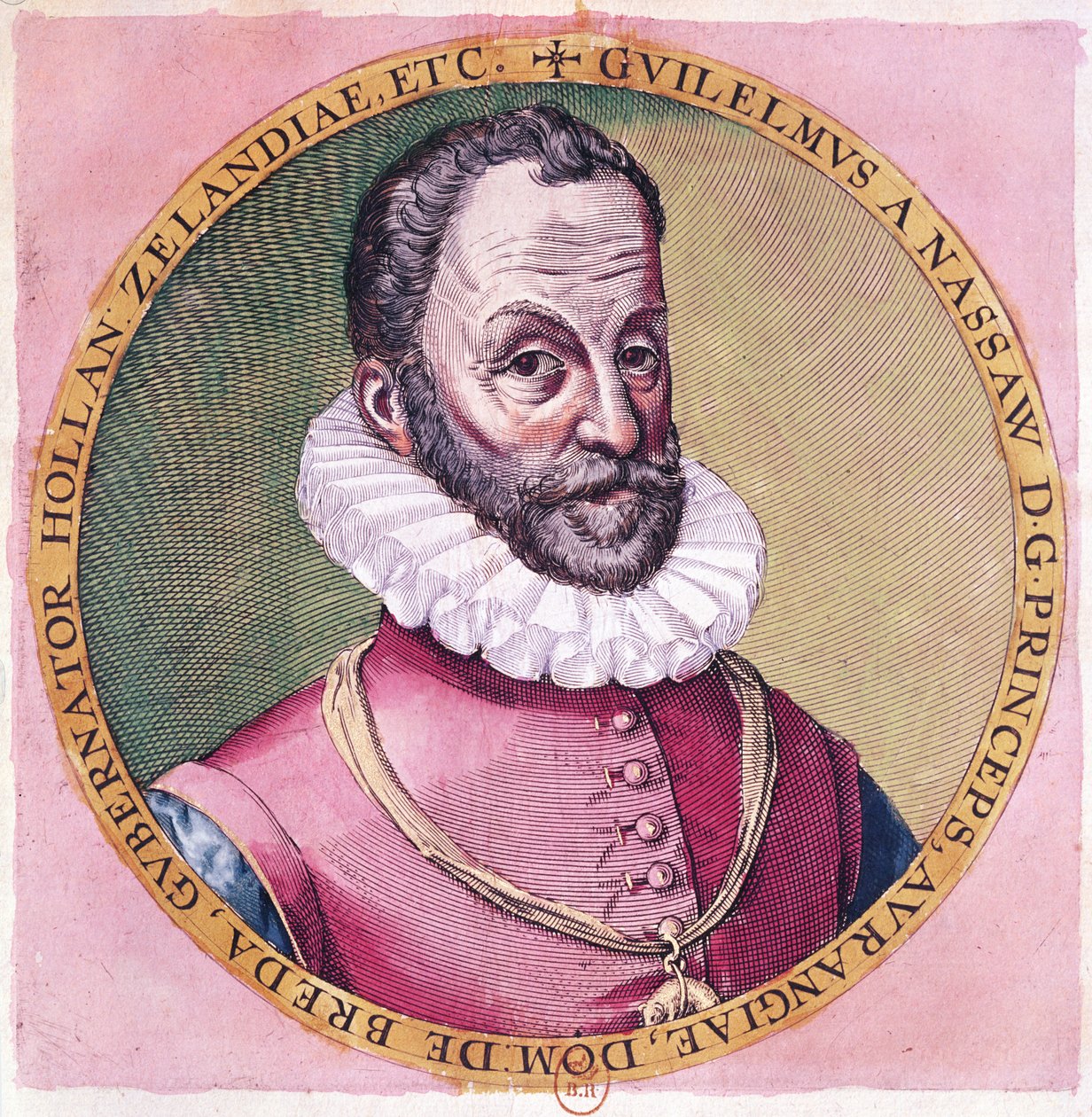 Wilhelm I (1533-84) „Cichy”, książę Orange (kolorowe grawerowanie) autorstwa Franz Hogenberg