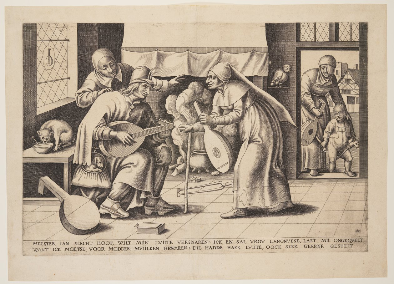 Mistrz John Blockhead (lutniarz) autorstwa Franz Huys