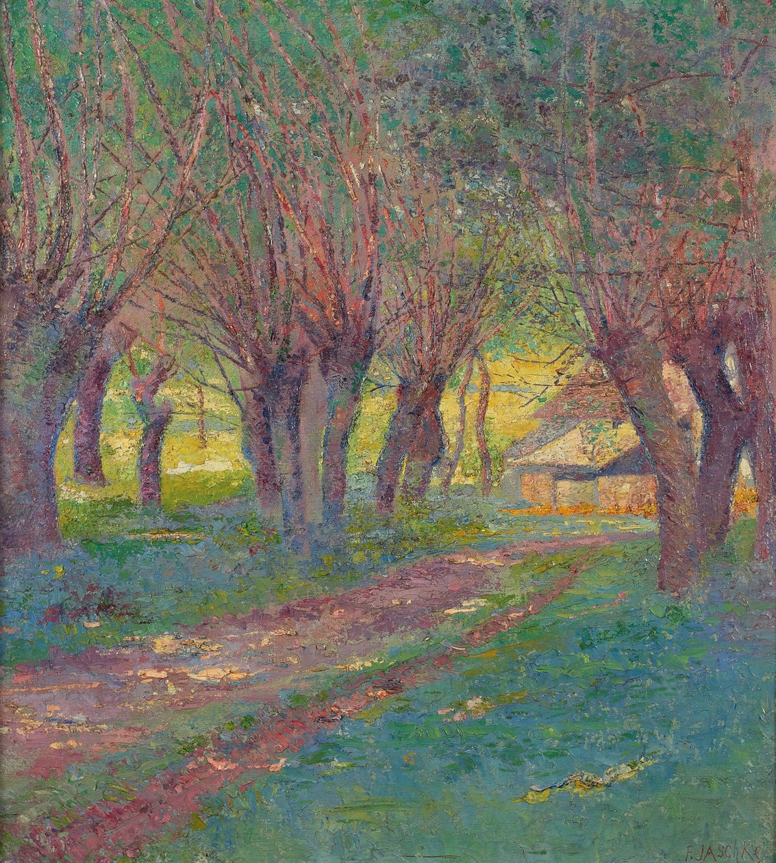 Wierzby Pollard w Weyer autorstwa Franz Jaschke