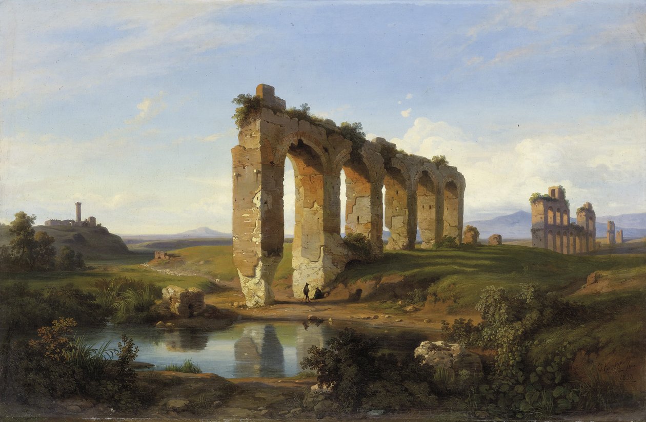 Akwedukt Claudio, 1850 autorstwa Franz Jnr Knebel