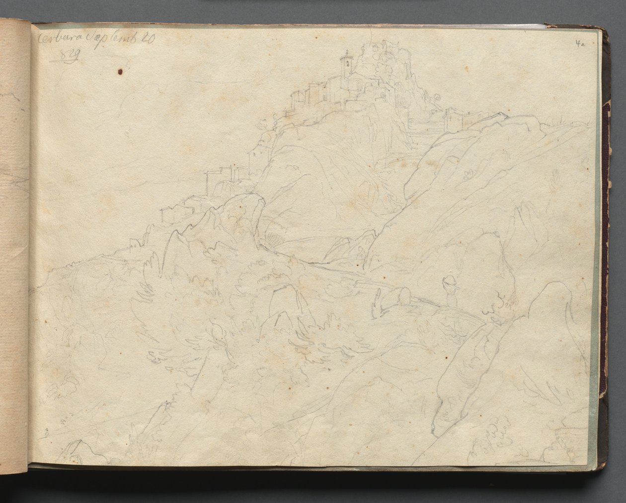 Album z widokami Rzymu i okolic, Studia krajobrazowe, strona 04a: "Cervera" autorstwa Franz Johann Heinrich Nadorp