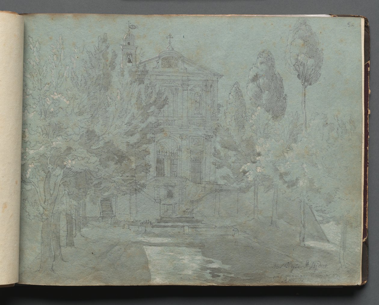 Album z Widokami Rzymu i okolic, Studia krajobrazowe, s. 05a: Św. Izydor. autorstwa Franz Johann Heinrich Nadorp
