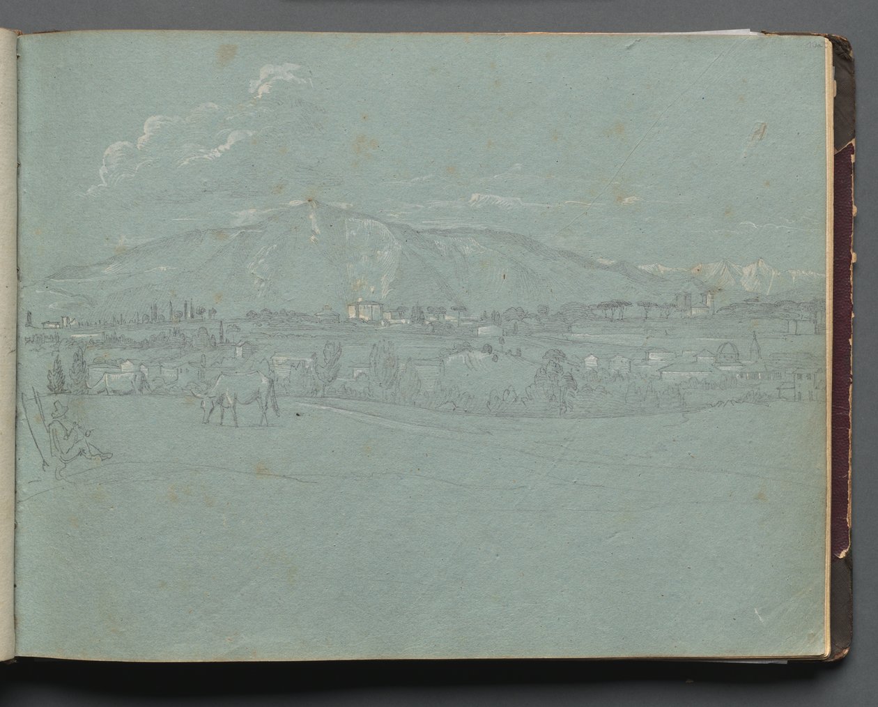 Album z Widokami Rzymu i okolic, Studia krajobrazowe, s. 10a: Krajobraz rzymski autorstwa Franz Johann Heinrich Nadorp