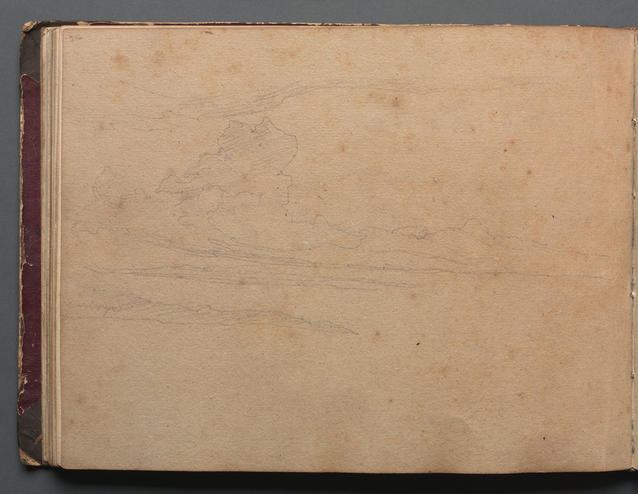 Album z Widokami Rzymu i okolic, Studia krajobrazowe, strona 29b: Studium krajobrazowe autorstwa Franz Johann Heinrich Nadorp