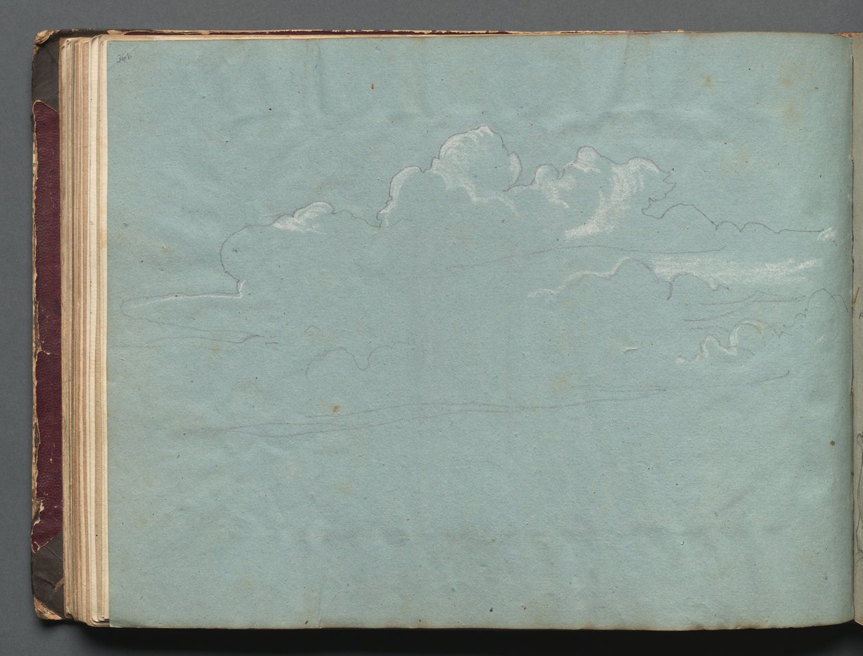 Album z Widokami Rzymu i okolic, Studia krajobrazowe, strona 36b: Studium chmur. autorstwa Franz Johann Heinrich Nadorp