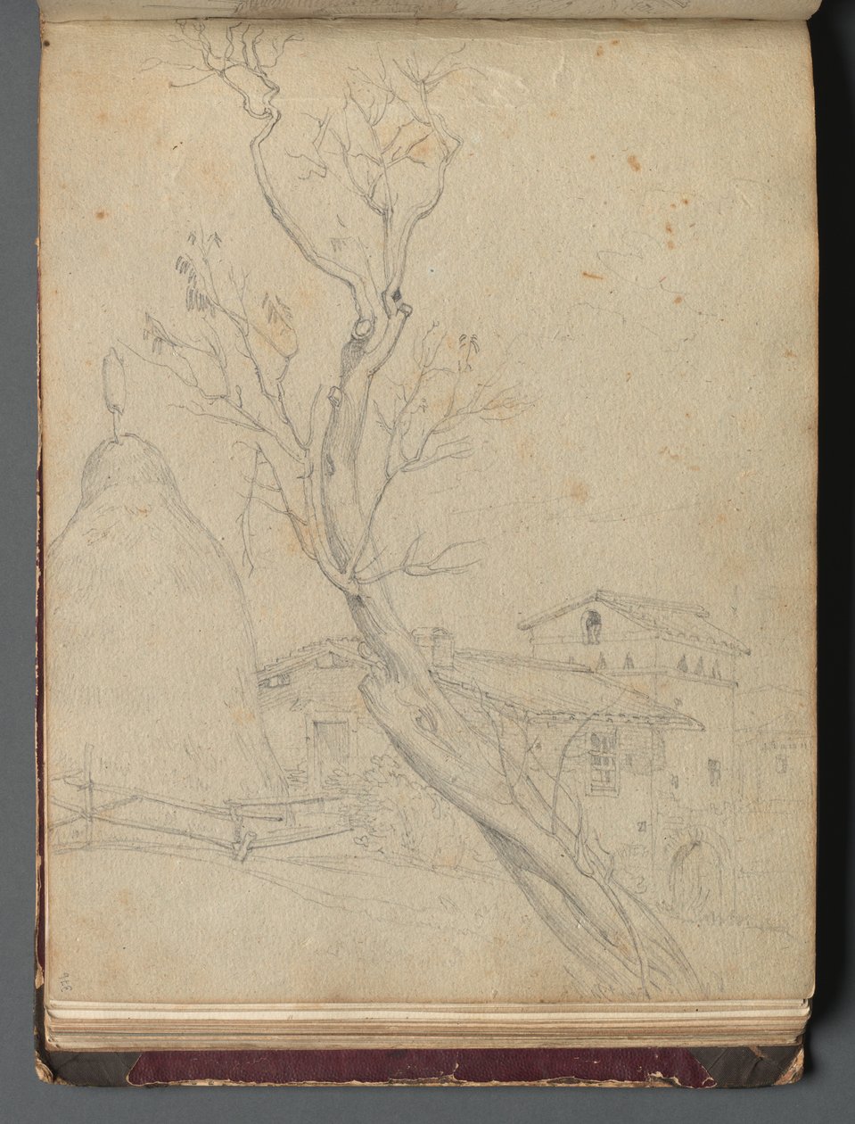Album z Widokami Rzymu i okolic, Studia krajobrazowe, s. 37b: Krajobraz rzymski. autorstwa Franz Johann Heinrich Nadorp