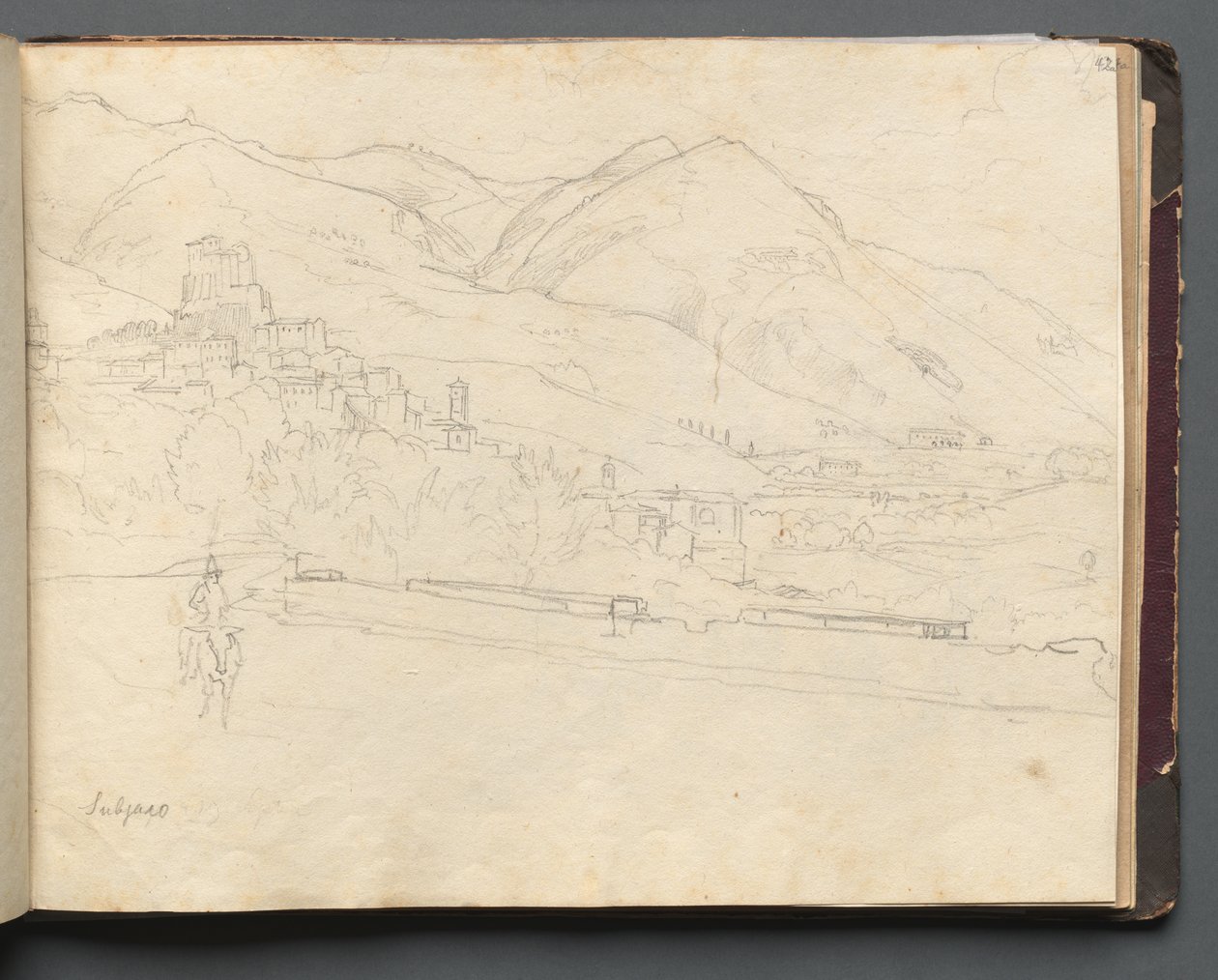 Album z Widokami Rzymu i okolic, Studia krajobrazowe, strona 42a: Krajobraz rzymski autorstwa Franz Johann Heinrich Nadorp