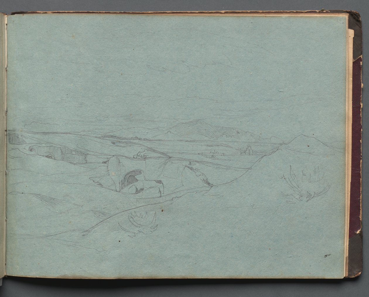 Album z Widokami Rzymu i okolic, Studia krajobrazowe, strona 52a: Krajobraz rzymski autorstwa Franz Johann Heinrich Nadorp