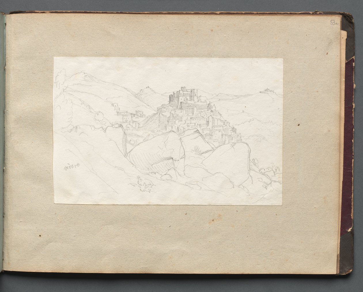 Album z Widokami Rzymu i okolic, Studia krajobrazowe, str. 53a: "Vivaro" autorstwa Franz Johann Heinrich Nadorp