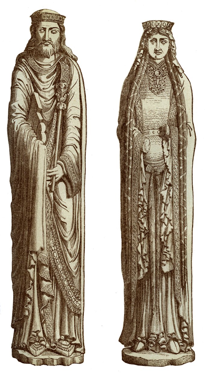 Clovis I i Clotilde jego żona, XII wiek, 1870 autorstwa Franz Kellerhoven