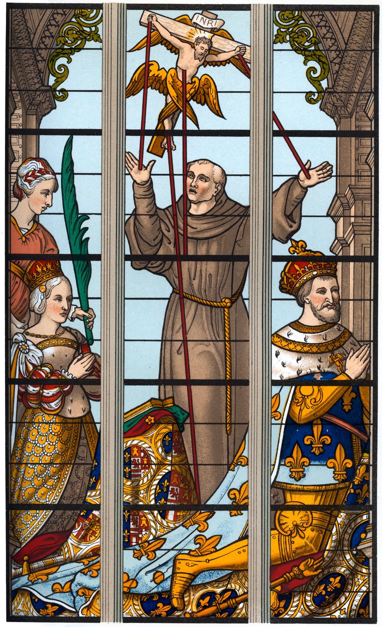 Franciszek I i Eleonora na nabożeństwach, 1515-1547, 1870 autorstwa Franz Kellerhoven