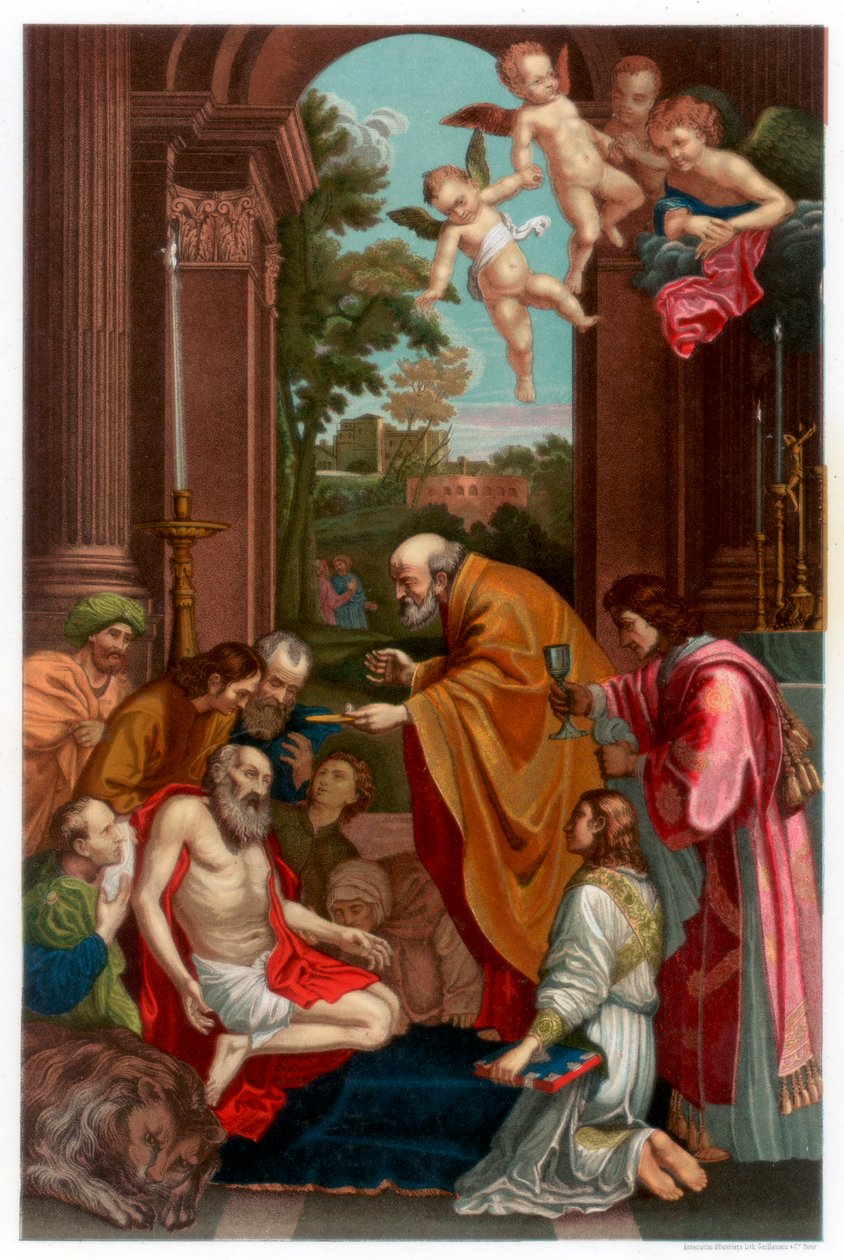 Ostatnia Komunia św. Hieronima, 1614 1870 autorstwa Franz Kellerhoven