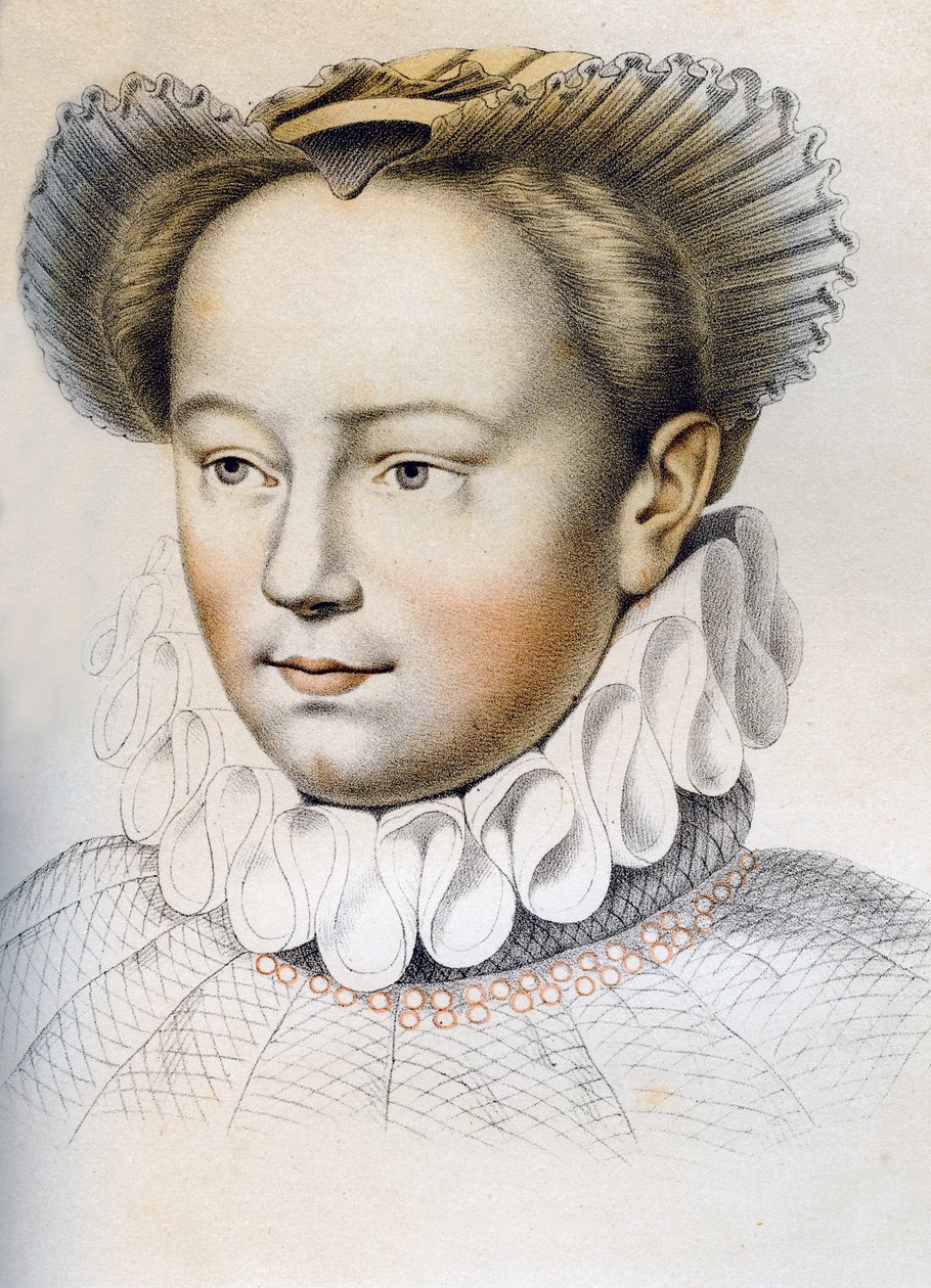 Małgorzata de Valois 1553-1615, królowa-małżonka Henryka IV Francji, XVI w. 1849 r. autorstwa Franz Kellerhoven