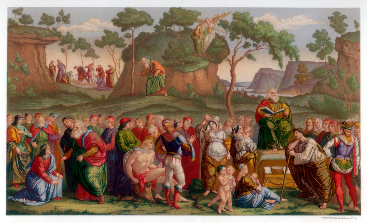 Testament Mojżesza i śmierć, 1481-1482 1870 autorstwa Franz Kellerhoven