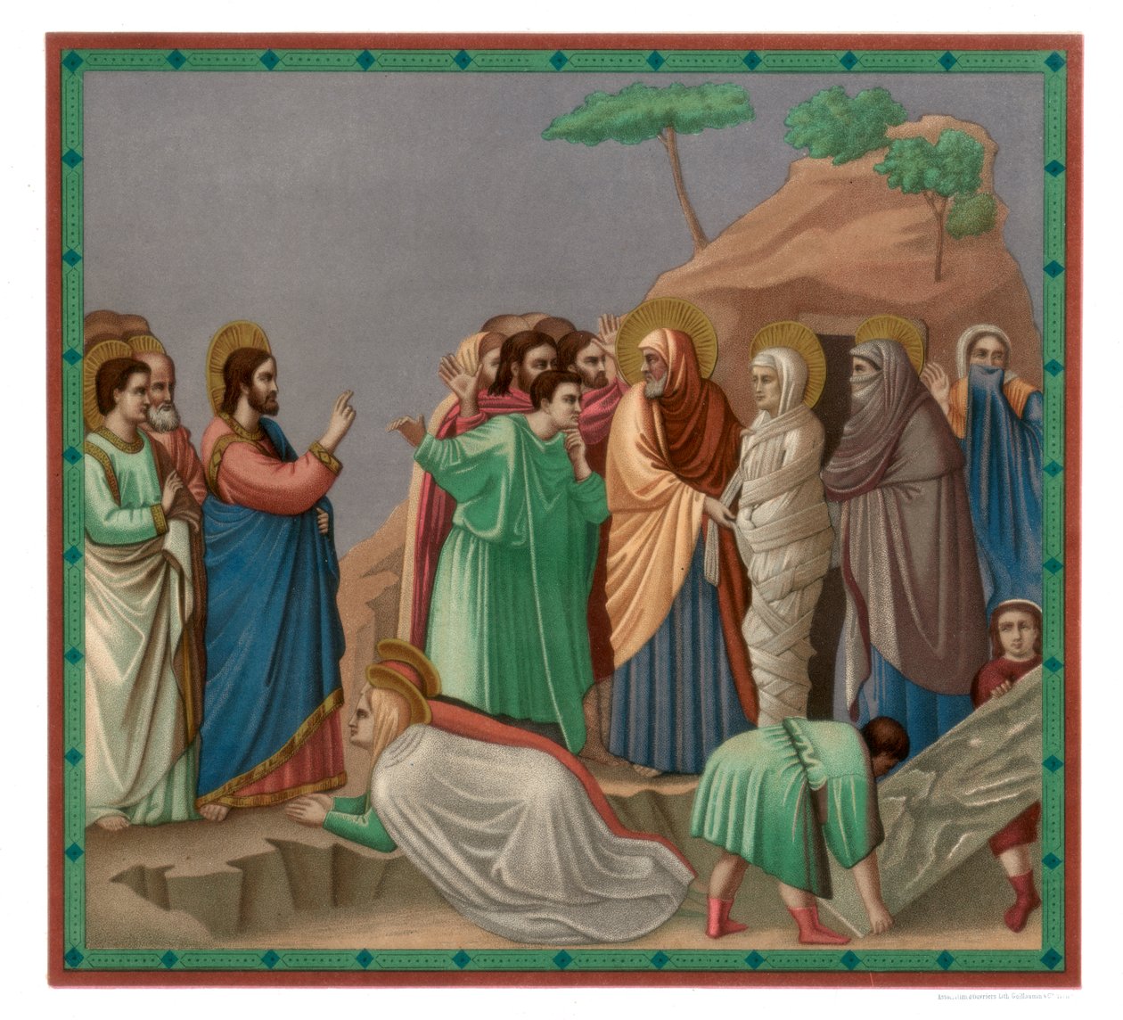 Sceny z życia Chrystusa: Wskrzeszenie Łazarza, 1304-1305 1870 autorstwa Franz Kellerhoven
