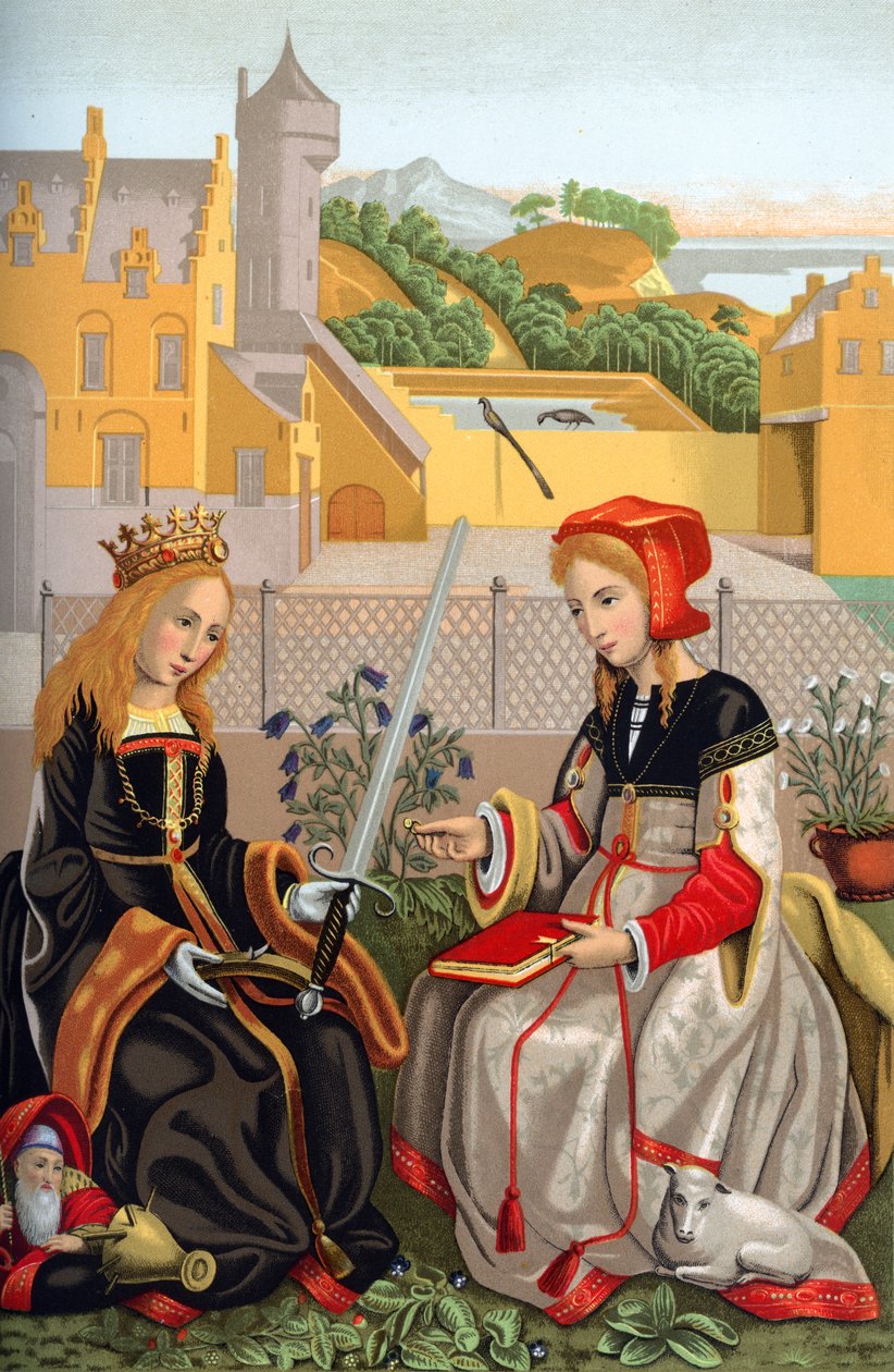 Św. Katarzyna i św. Agnieszka, XV w., 1870 r. autorstwa Franz Kellerhoven