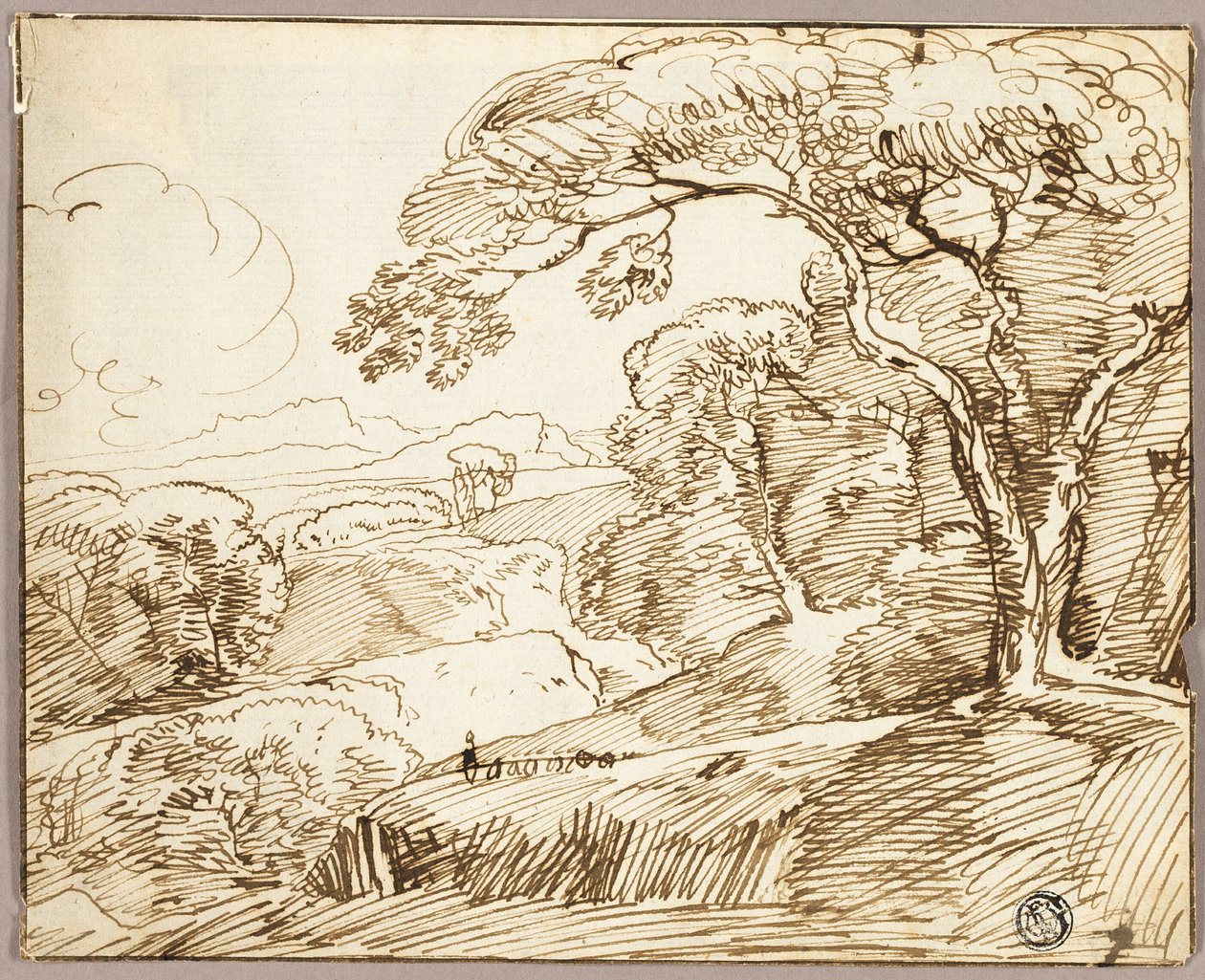Panoramiczny krajobraz autorstwa Franz Kobell