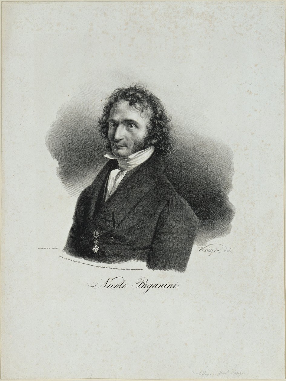 Niccolò Paganini autorstwa Franz Krüger