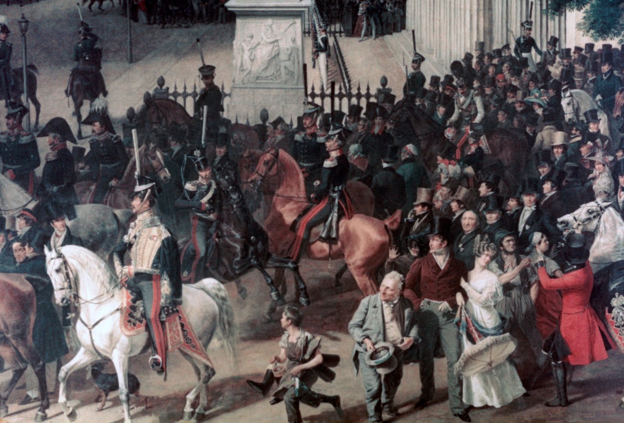 Parada w Operze, Berlin, detal, c1817-1857 autorstwa Franz Krüger