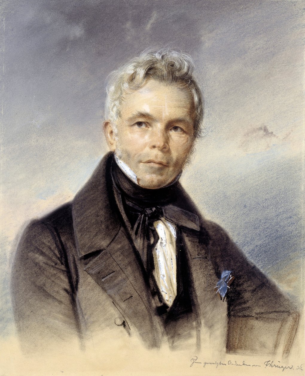 Portret Karla Friedricha Schinkla (1781-1841), pruskiego malarza i architekta - autorstwa Kruegera, Franza (1797-1857) autorstwa Franz Krüger