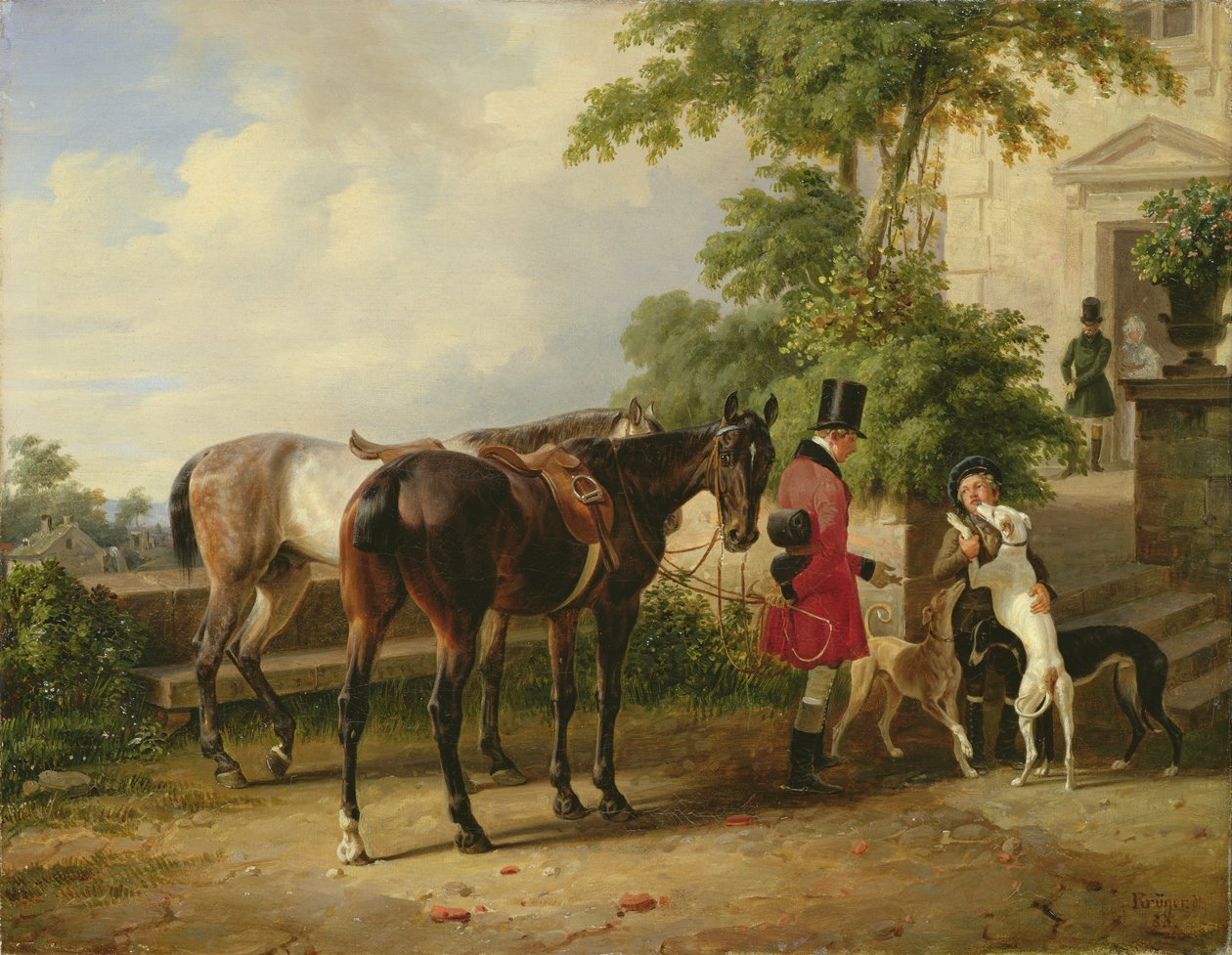 Pan młody, 1836 autorstwa Franz Krüger