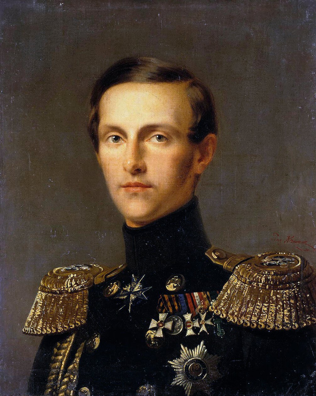 „Portret wielkiego księcia Konstantego Nikołajewicza Rosji”, 1827-1892, ok. 1850. autorstwa Franz Kruguer