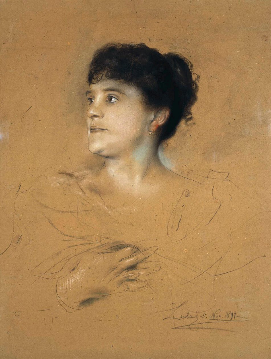 Portret śpiewaczki Marcelli Sembrich, 1858-1935, 1891. autorstwa Franz von Lenbach