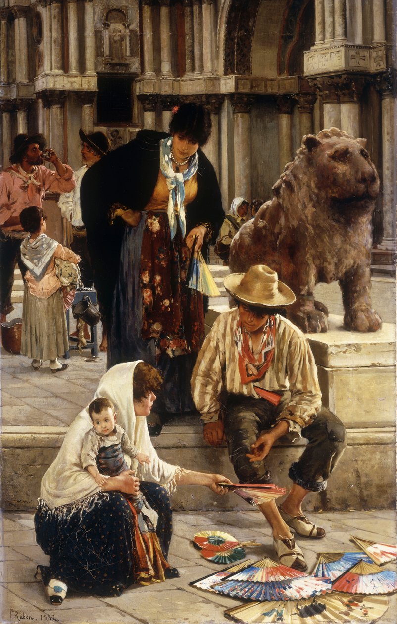 Sprzedawca wentylatorów, 1882 autorstwa Franz Leo Ruben