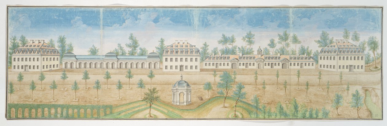 Wilhelmsbad (toaleta i ołówek na papierze) autorstwa Franz Ludwig Cancrin
