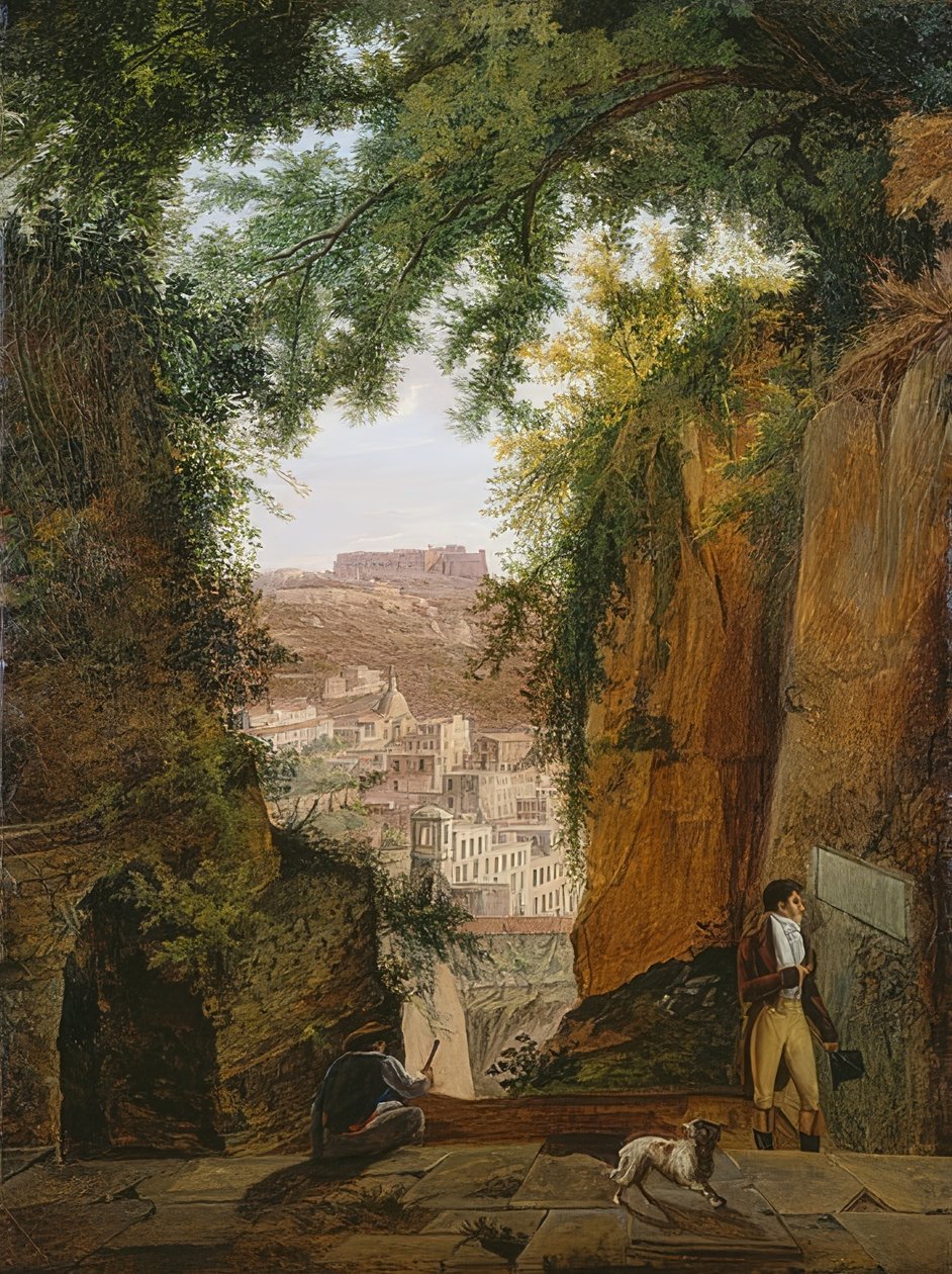 Widok z grobu Wergiliusza na Neapol autorstwa Franz Ludwig Catel