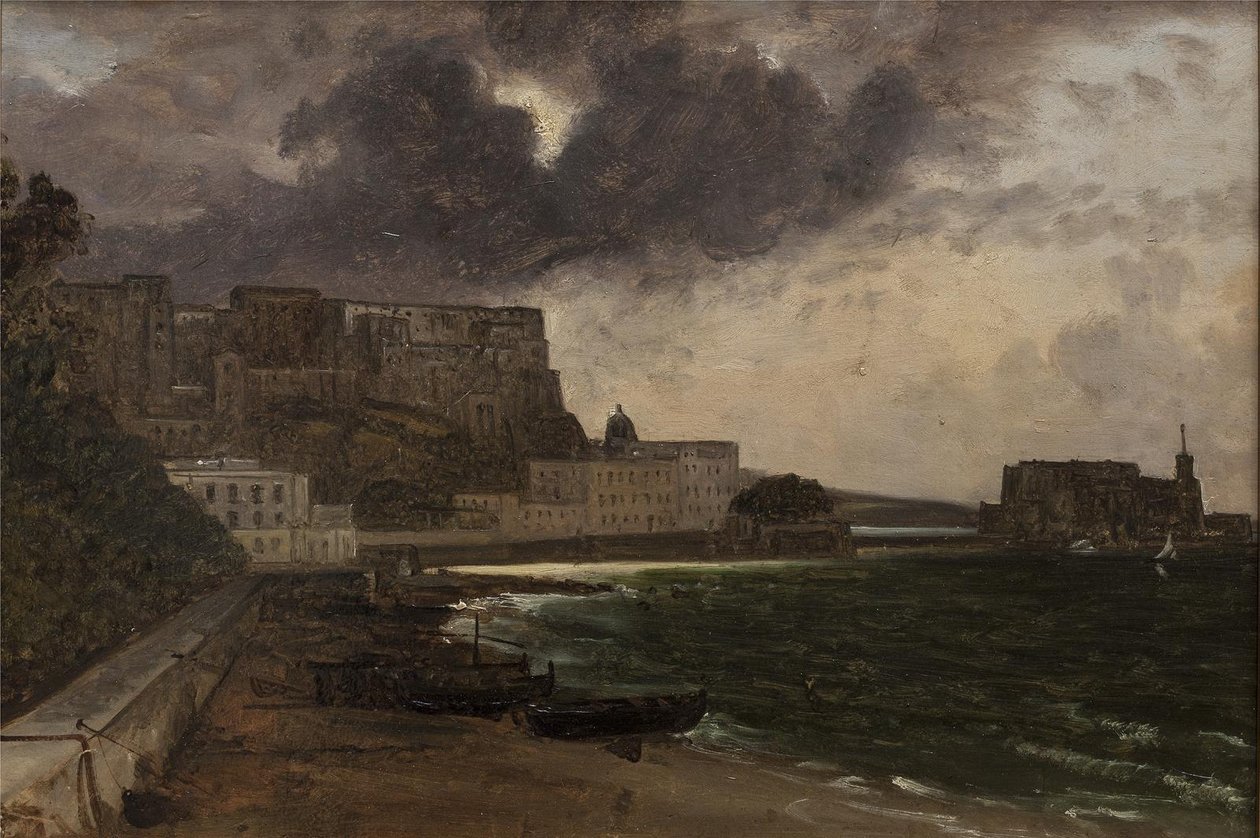 Z portu w Neapolu. Nadchodząca burza autorstwa Franz Ludwig Catel