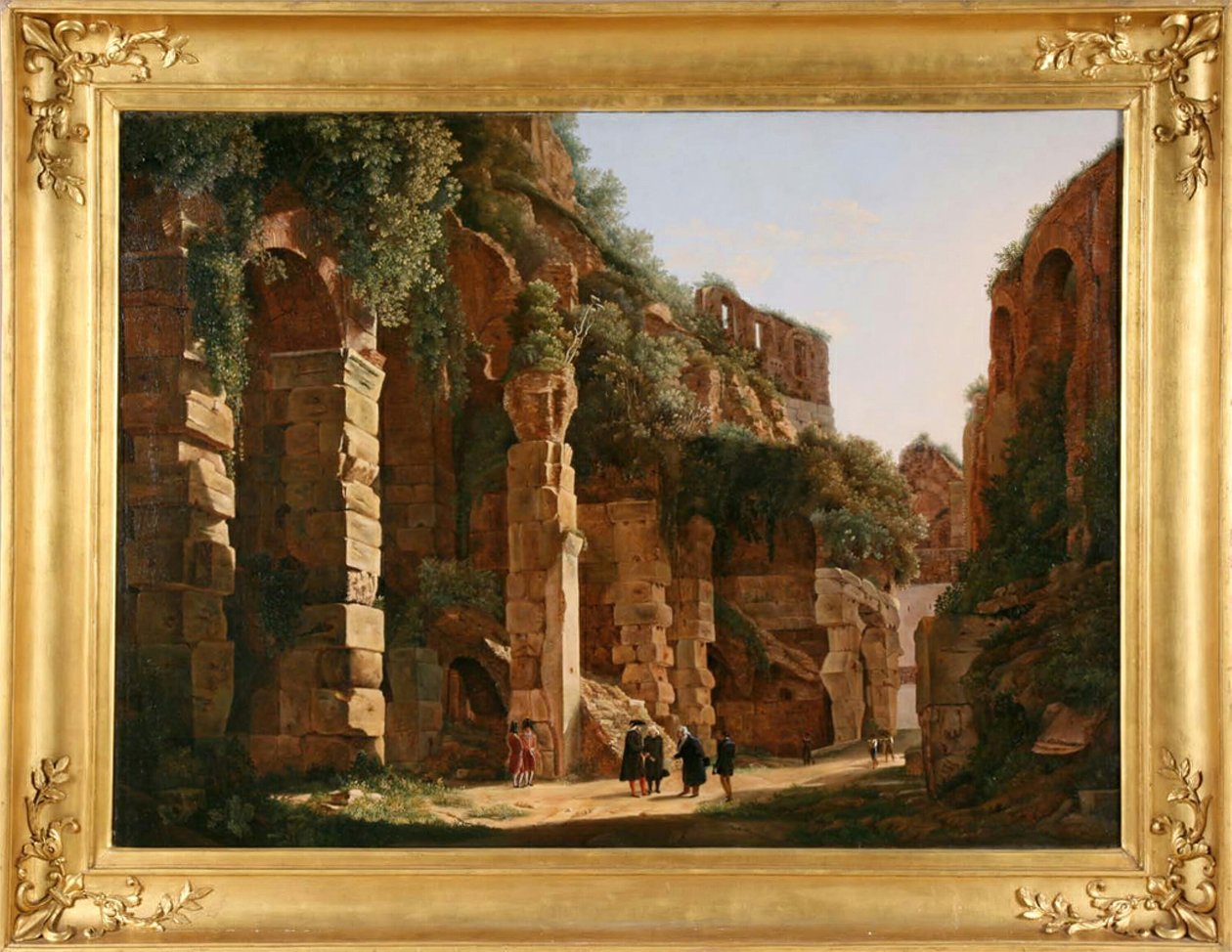Wewnątrz Koloseum, ok. godz. 1823. autorstwa Franz Ludwig Catel