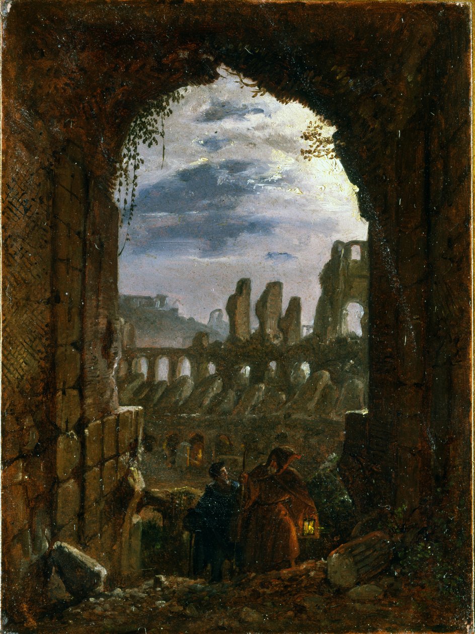 Koloseum przy Moonlight, ok. 1826-30 autorstwa Franz Ludwig Catel
