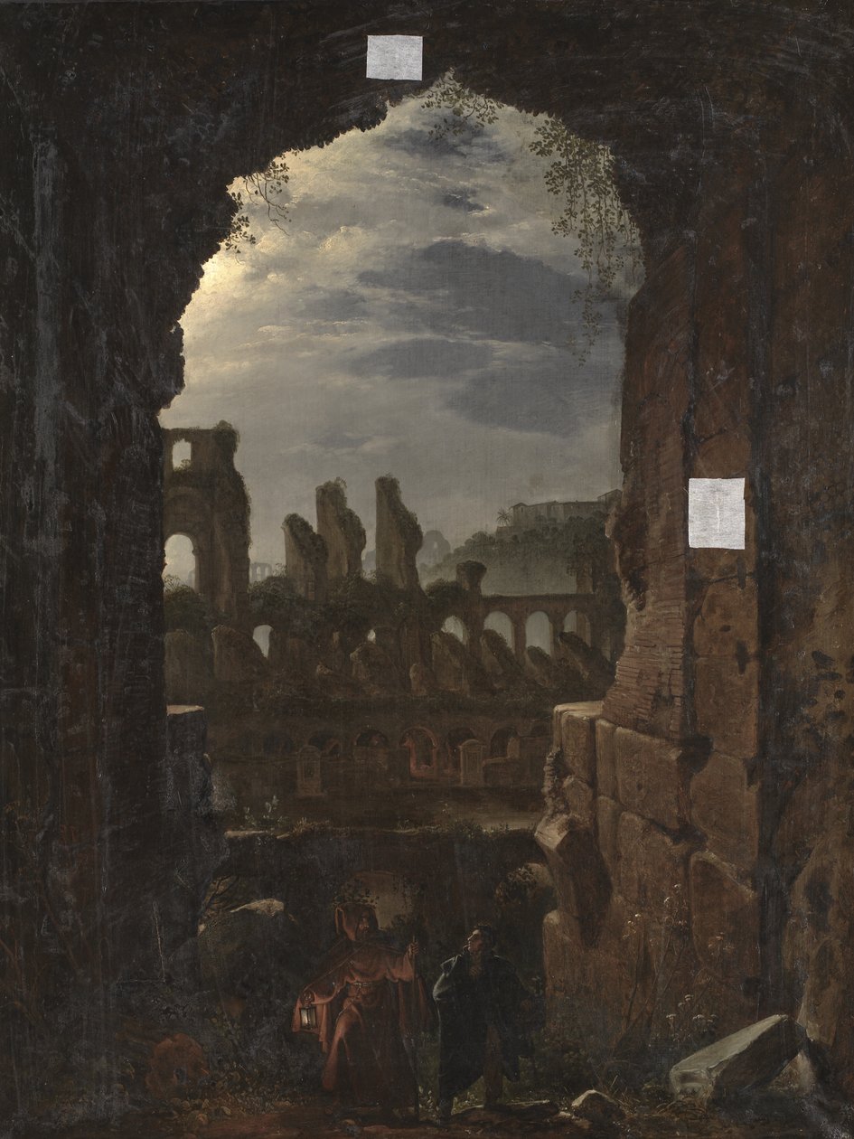 Widok Koloseum w świetle księżyca autorstwa Franz Ludwig Catel