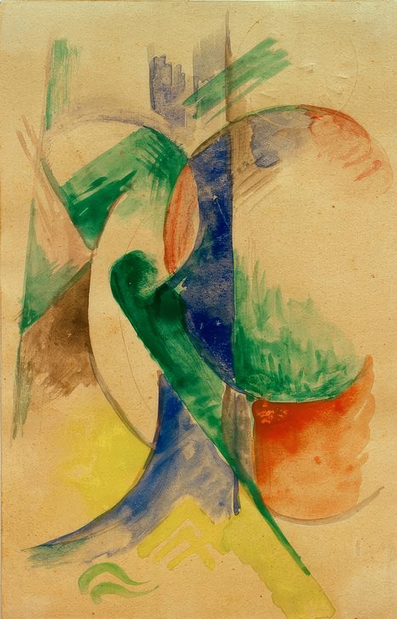 Kompozycja abstrakcyjna autorstwa Franz Marc