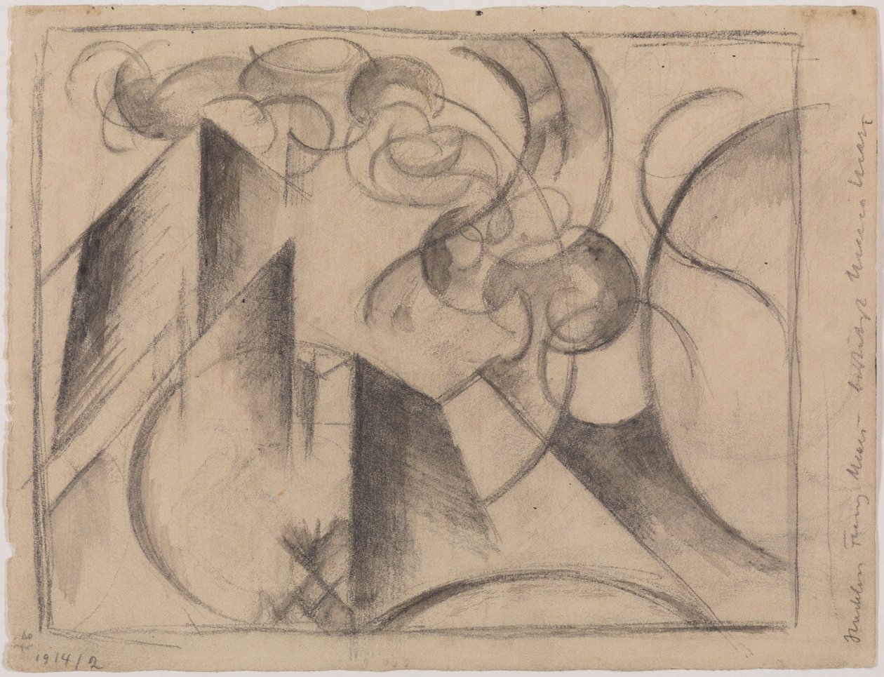Rysunek abstrakcyjny autorstwa Franz Marc